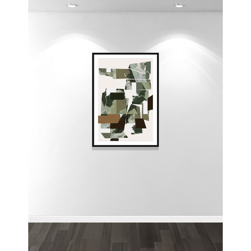 «Green Endeavour I Print» par Cartissi, 29.5'' W x 41.5'' H, Matted Print, Satin Black