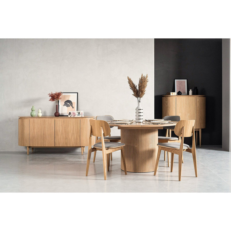 Giverny Extendable Dining Table, Natural Oak