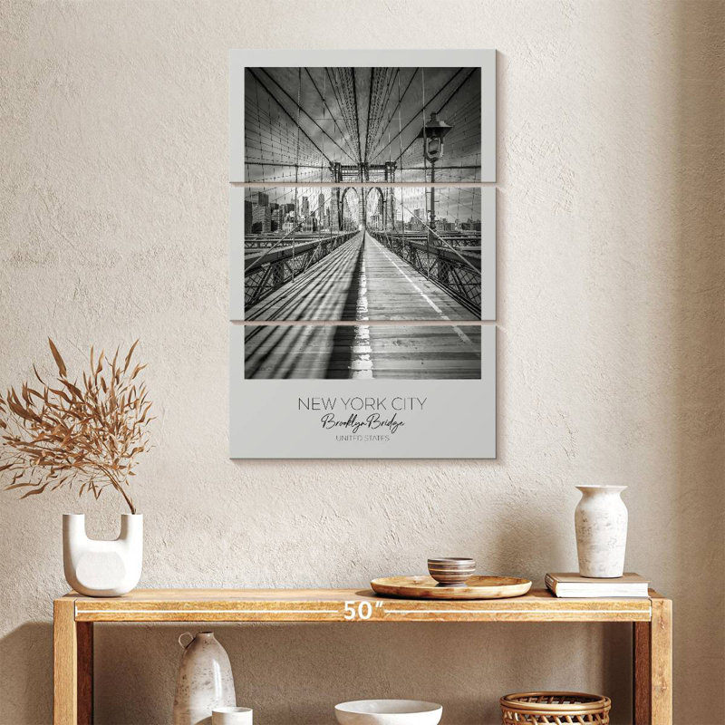 Nicci, New York, pont de Brooklyn, H 32 po x l 20 po