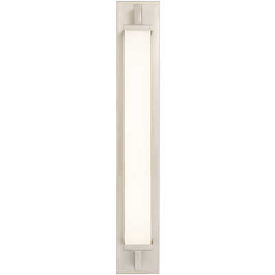 Barre de meuble-lavabo à DEL 28 pouces en nickel brossé, Energy-Smart 1750 lumens 20W, double fixation pour un look moderne et équilibré, 3 couleurs de température sélectionnables, à intensité variable, facile à installer, intérieur