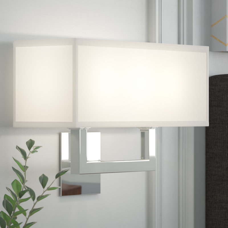 Harland Aluminium Flush Mounted Sconce, Polished Chrome