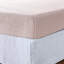 Drap-housse simple en lin rose clair