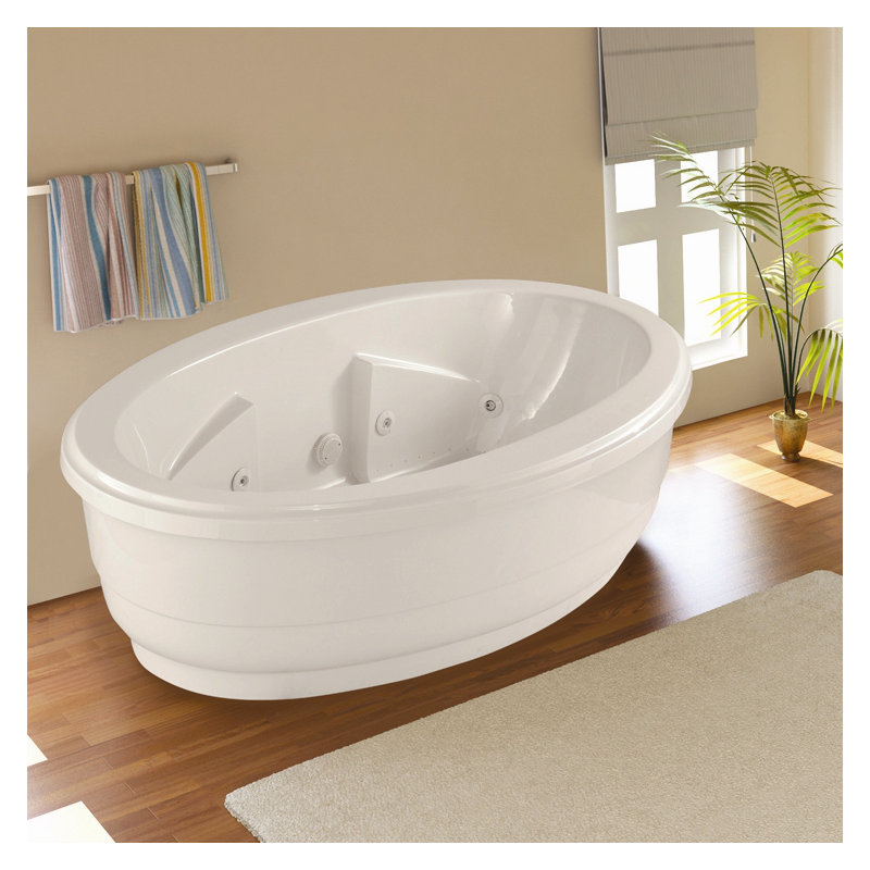 Nina 72'' L Bathtub, White, Satin Brass