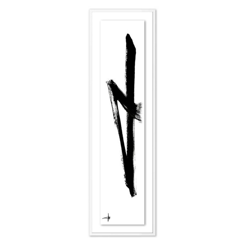 Caring Print by Johan Gert Manschot, White, 72" H x 21" W x 2.5" D