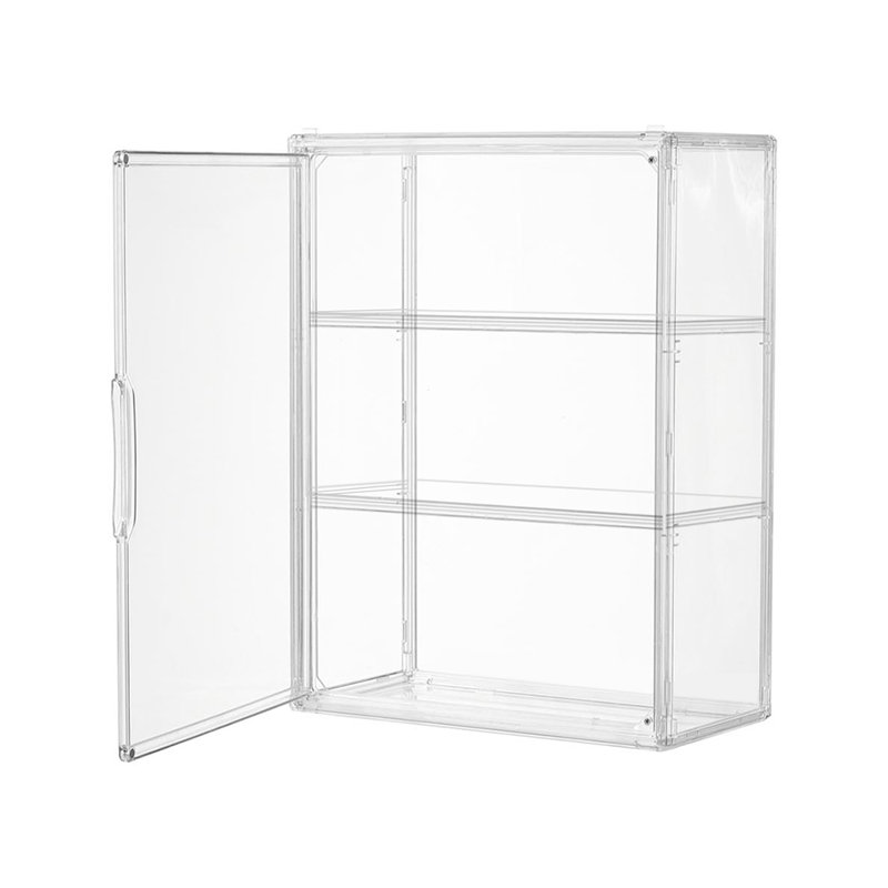 Wall Mount Transparent 3-Tier Storage Display Case