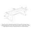 Bureau rectangulaire en bois massif noir-360595145