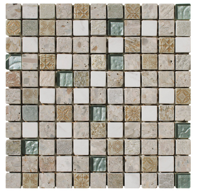 Natural Splendor 1" x 1" Natural Stone Mosaic Sheet Wall Tile Intrend Tile 