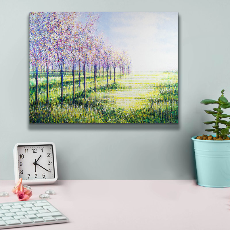 «Orchard Trees In Blossom» par Marc Todd, art mural sur toile, H 12 po x l 16 po x P 0,75 po