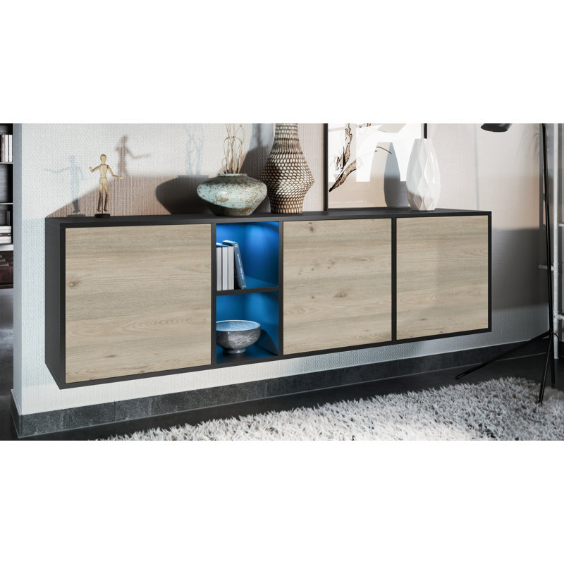 Argaki 182cm Sideboard, With LED, Oak Nordic