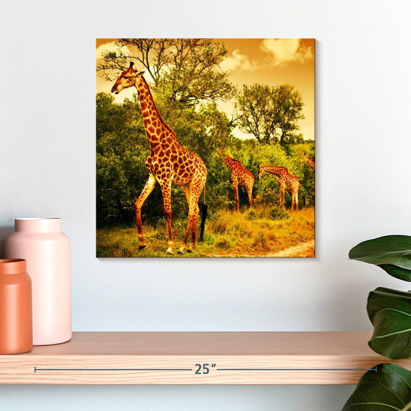 Crowle African Safari Giraffes, 16" H x 16" W