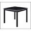 Ensemble de table de salle à manger 5 pièces en bois avec table carrée et 4 chaises rembourrées, décoration en cristal pour une expérience culinaire élégante