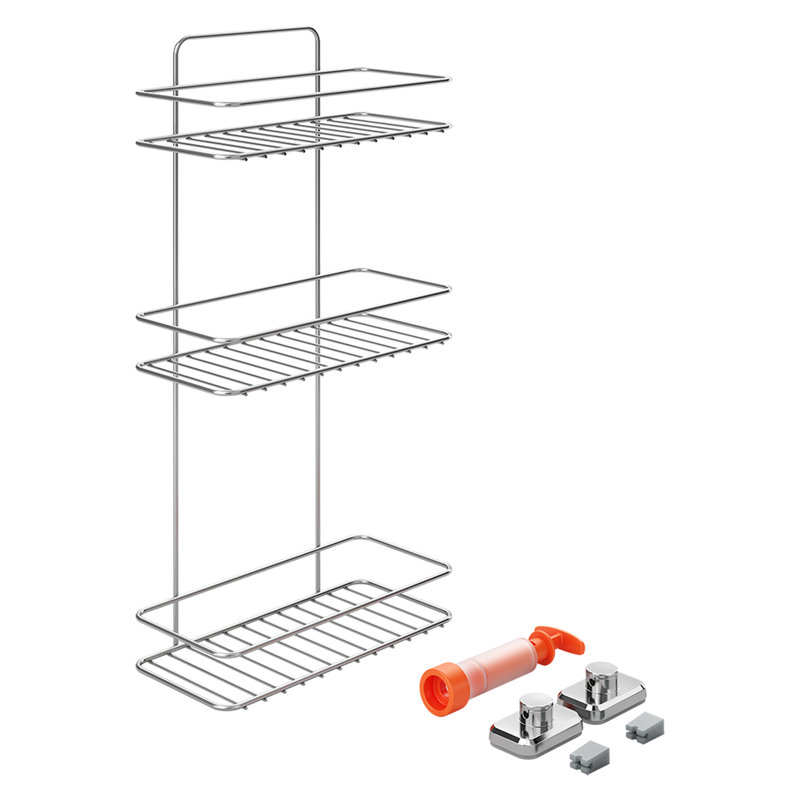 Iron Bathroom Shelves, 53cm H x 26cm W x 13cm D