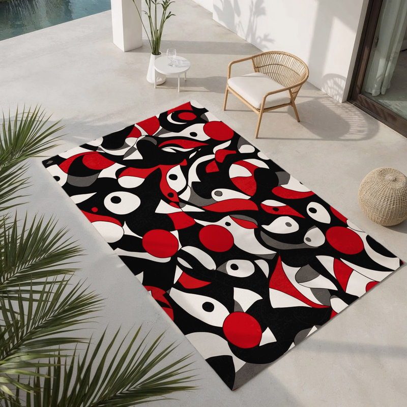 Tapis intérieur et extérieur Flame Reverie, Rectangle 1 pi 6 po x 2 pi 6 po