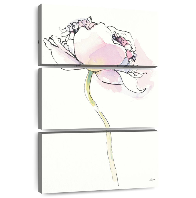 Simple rose Somniferums I sur blanc, H 45 po x l 28 po