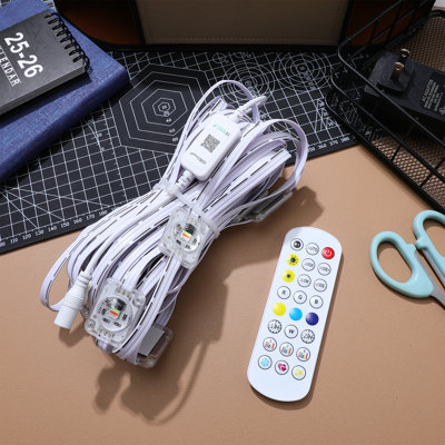 98FT Permanent Outdoor RGB Lights, Waterproof Smart LED Eaves Lights With App/Remote Control
