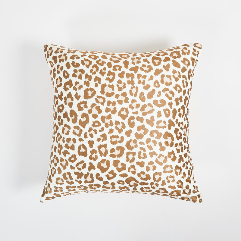 Leopard Neutral Throw Pillow 22"