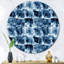 Motif grunge noir et bleu foncé géométrique-68851558