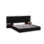 Très grand lit plateforme tapissier hydraulique en velours avec 2 tablettes, 2 lampes de lecture et un port USB-1994586085