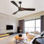 Ventilateur de plafond moderne de 52 pouces avec 3 pales en ABS et moteur à courant continu réversible sans lumière pour le salon