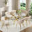 Elegant 7-Piece Rectangle Glass Dinning Table Set for 6-736621891-736621884-736621887