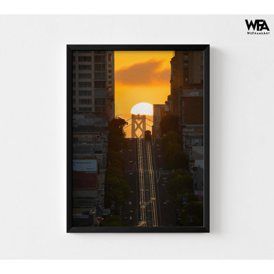«San Francisco City View», impression de photographie de bureau de grande ville, coucher de soleil californien, salon Airbnb, affiche murale