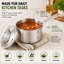 Casserole en acier inoxydable 3 plis avec couvercle Alva Maestro-124608301
