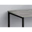 Bureau gris stratifié à usage domestique - longueur 40 po, métal noir, avec options de rangement pratiques-1276897058