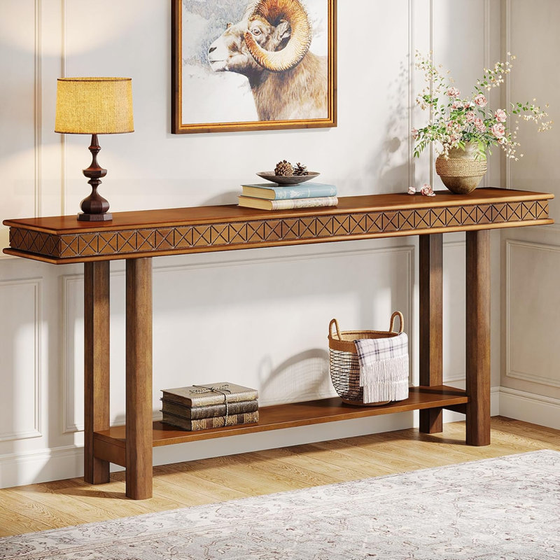 Console extra longue 70,9 po avec rangement