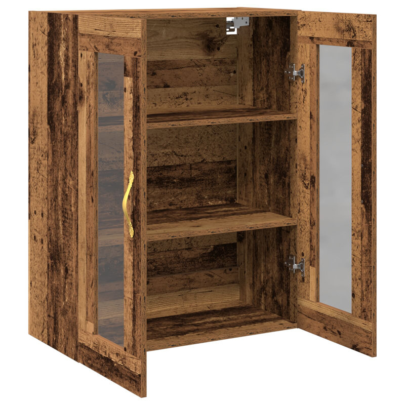 Wall Cabinet Wall-mounted Engineered Wood Modern Storage Solution Decor, Old Wood
