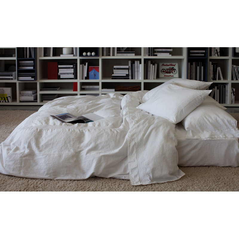 Viola Lace Sham, Standard Sham, White