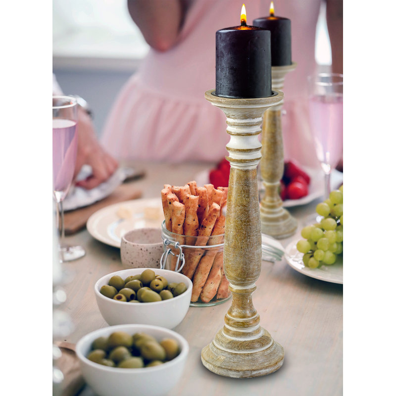 Ensemble de piliers de table en bois 6 pièces, H 16 po x l 5 po x P 5 po