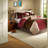 Premium 7-piece Microsuede Bedding Sets, Red Cal King, Cozy Modern Design