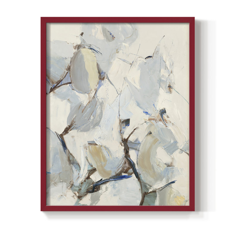 Reproduction encadrée Gallery, vent et poirier - bois massif, H 15 po x l 12 po, Rouge