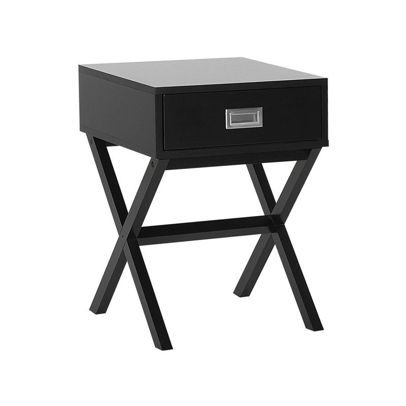 Lincoln 40cm W Bedside Table, Black