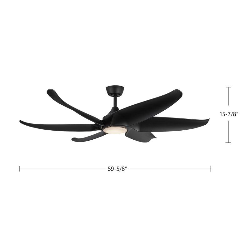 Coronado Smart LED Downrod Ceiling Fan, White