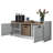 Modern Shoe Cabinet with Numerous Shelves, White & Walnut, 47.2 x 17.7 x 15.7 Inches | 100% Melamine Coated Particle Board, Membrane MDF Doors | Stylish Storage Solution for Entryway & Hallway