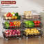 Chariot de garde-manger roulant à 3 niveaux avec roulettes, organisateur de plancher de rangement en fil empilable pour tablettes de garde-manger de cuisine, support à panier de fruits, support de rangement de légumes pour les collations et pommes de terre à l'oignon