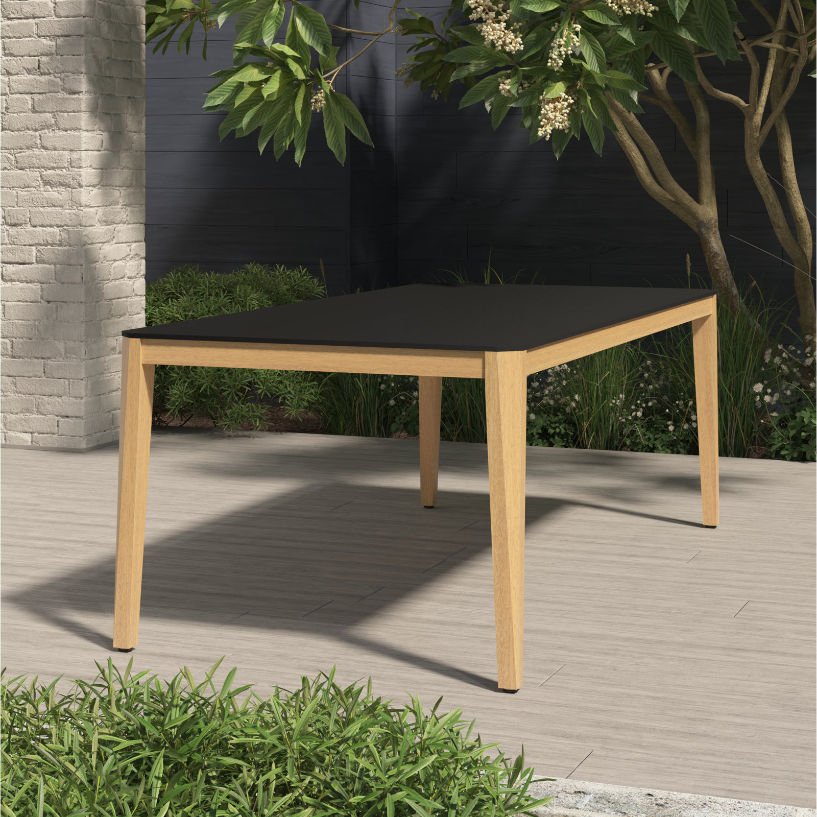 Garrelt 85" Eucalyptus Patio Dining Set