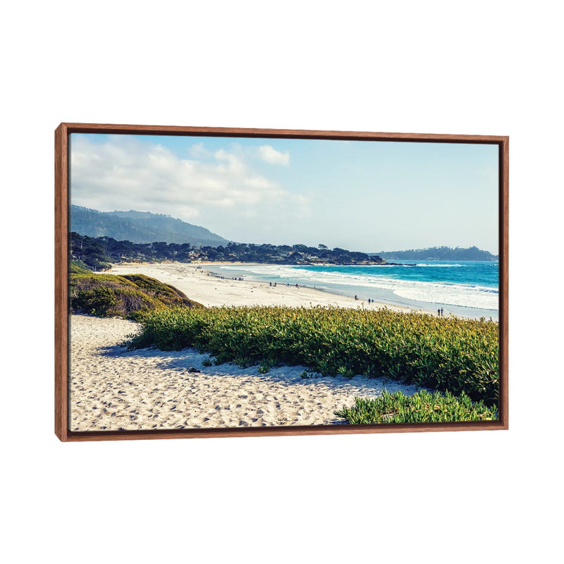 Serenity At Carmel Beach_1PC6, Cadre flottant classique en bois, H 26 po x l 40 po