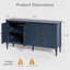 Buffet bleu 58,9 "- Buffet rétro avec tablettes réglables