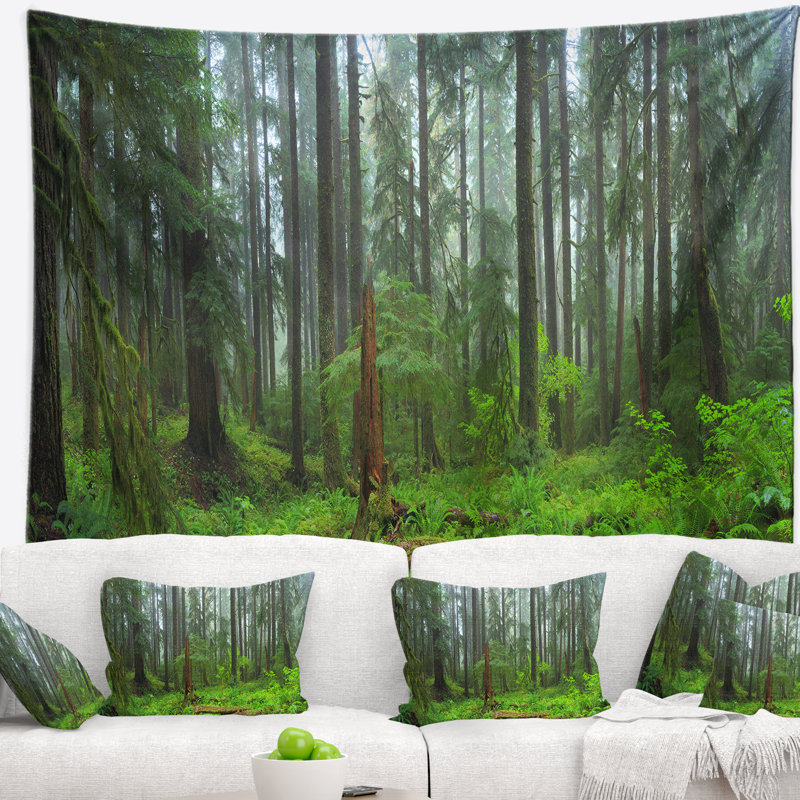 Tapisserie «Landscape Hoh Rain Forest», H 78 po x l 92 po