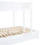 Lit simple superposé avec bureau et rangement blanc