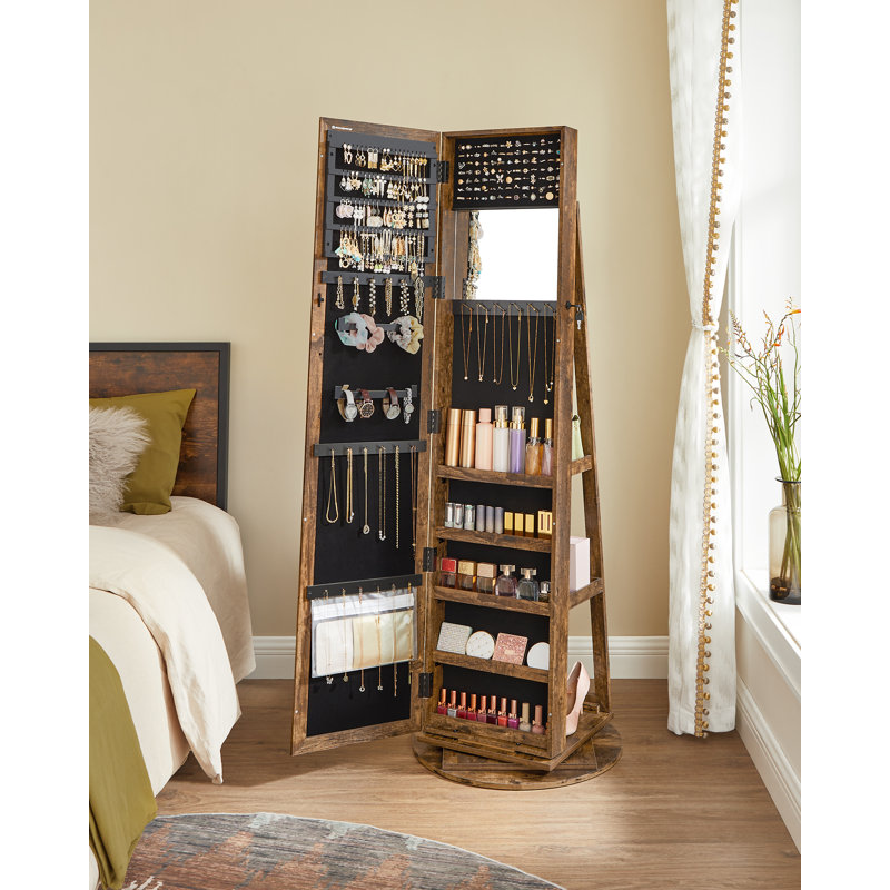 Aaralyn Freestanding Jewelry Armoire, Rustic Brown