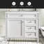 Meuble-lavabo de 36 po sans lavabo supérieur, armoire de rangement moderne avec 2 tiroirs et un tiroir basculant, structure en bois massif-107091176