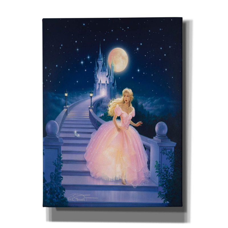 Cendrillon sur toile par Kirk Reinert, H 54 po x l 40 po x P 1,5 po