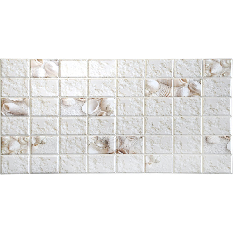 Panneau mural 3D 19 "x 38" en blanc (paquet de 5)