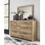 Lit à panneau, commode, miroir et table de chevet Hyanna-392903007