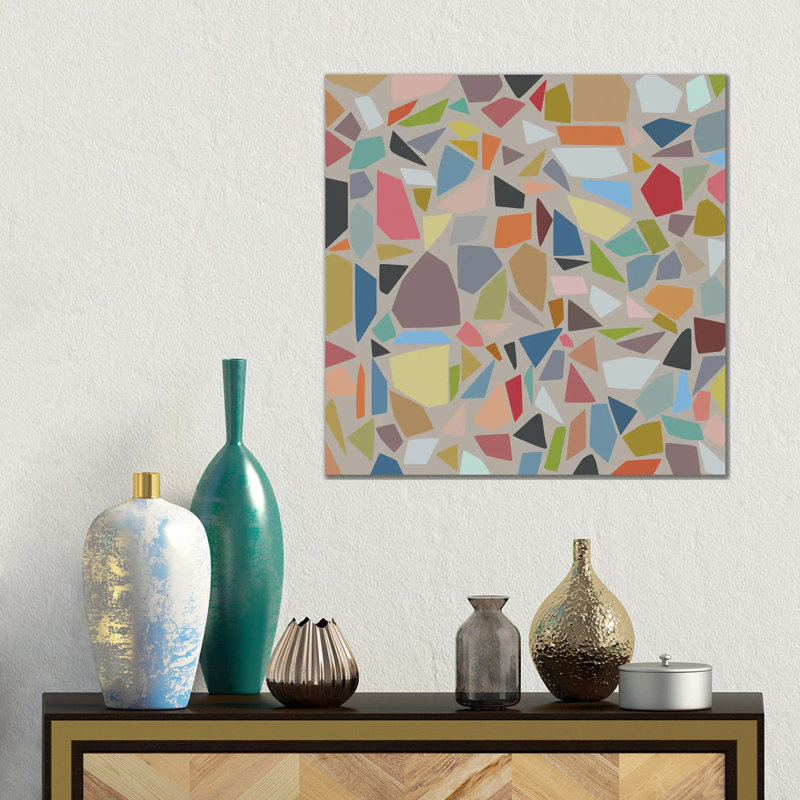 Terrazzo Pattern II, 18" H x 18" W x 1.5" D, Wrapped Canvas, No Mat