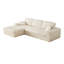 Canapé polyvalent en velours côtelé avec fauteuil inclinable et repose-nuque parfait pour l'espace de vie-548369528