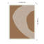The Creative Bunch Studio Minimal Modern Organic Abstraction 1, havane et brun, lin naturel hachuré encadré sur papier par The Creative Bunch Studio, reproduction-91291812